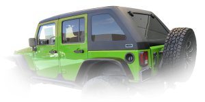 Jeep Wrangler JK Unlimited Hard Top - DV8 Offroad - Fastback 2-Piece - Black - `07-`18
